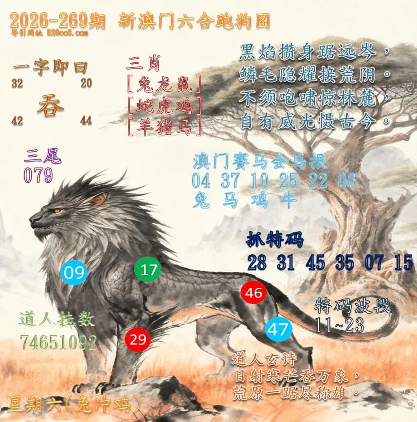 新澳门六合跑马图269期